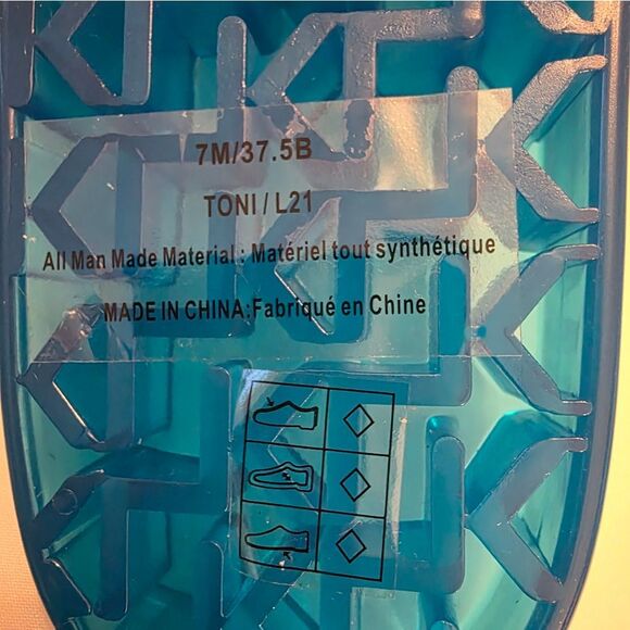 BRAND NEW KARL LAGERFELD TEAL SLIDE with CRYSTAL DETAILS SANDAL R3 - Picture 16 of 16